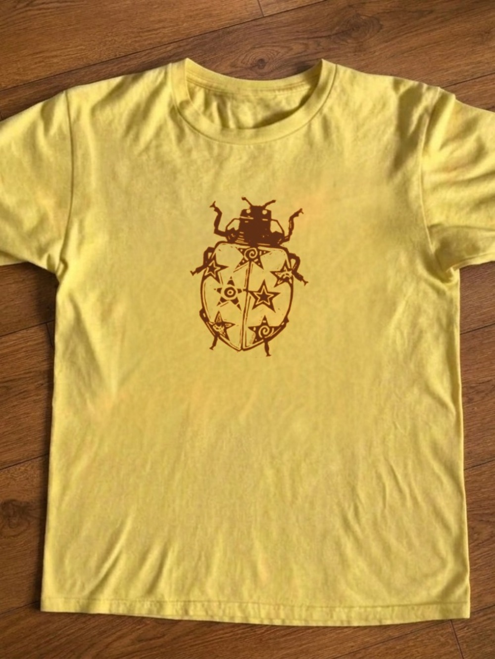 Yellow Graphic Beetle Tee